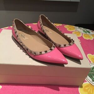 Valentino Pink Rockstud Flats